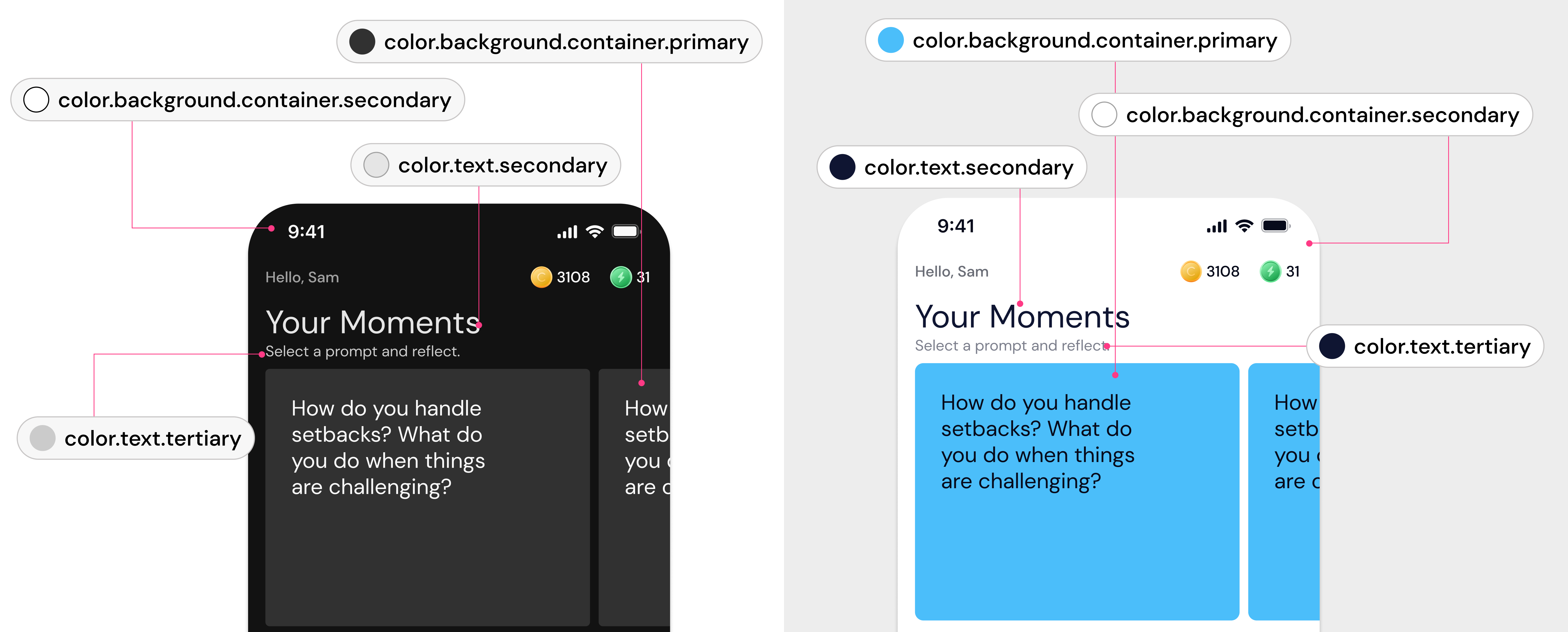 Design Token Screenshots